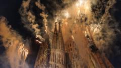 Watch: Fireworks illuminate Barcelona's Sagrada Família during Pope Leo visit