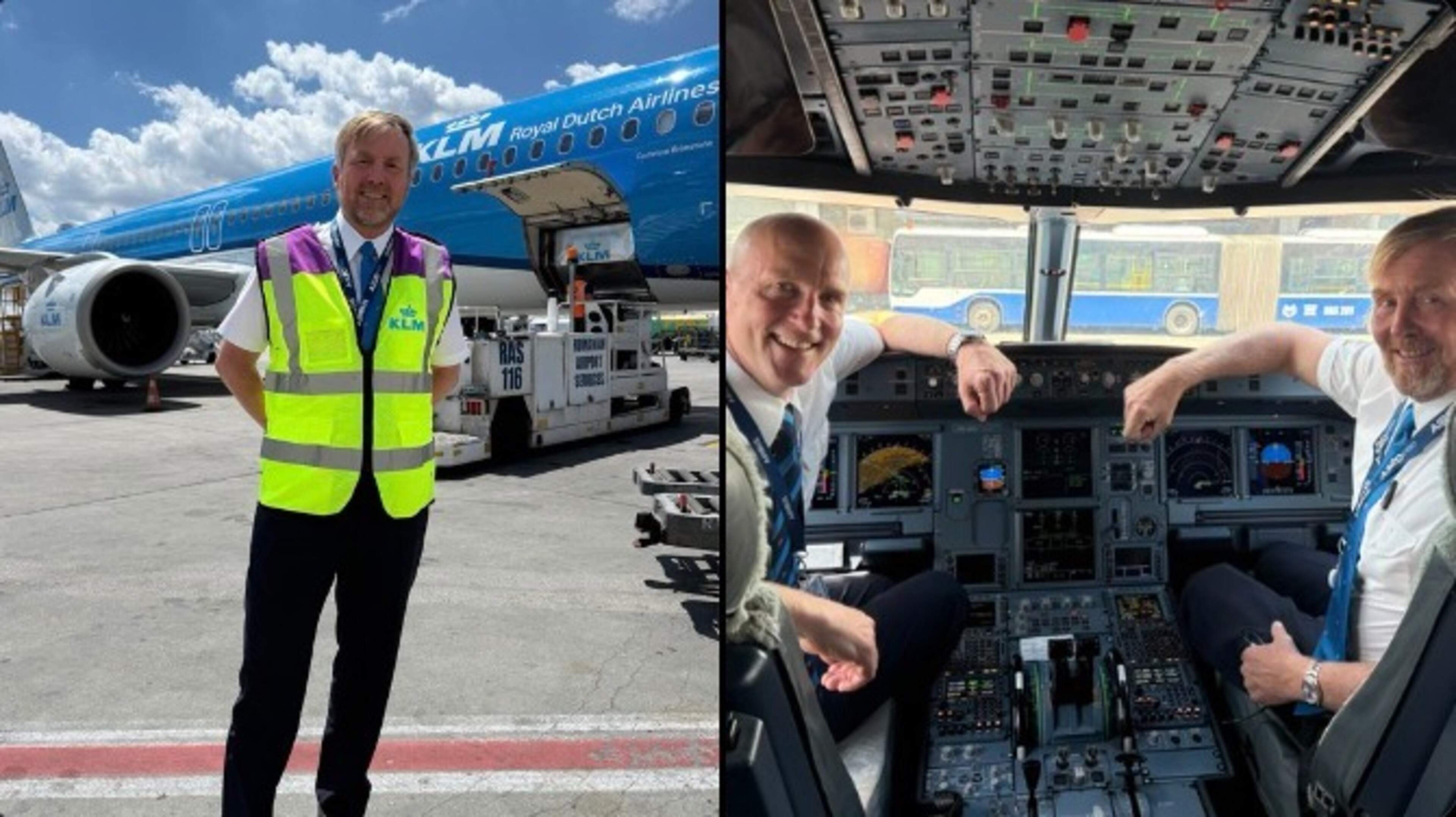 Koning Willem Alexander maakt eerste vlucht in Airbus A321neo