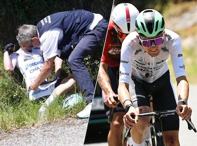 Toptalent Paul Seixas (19) gaat hard onderuit in laatste voorbereidingskoers voor Tour de France