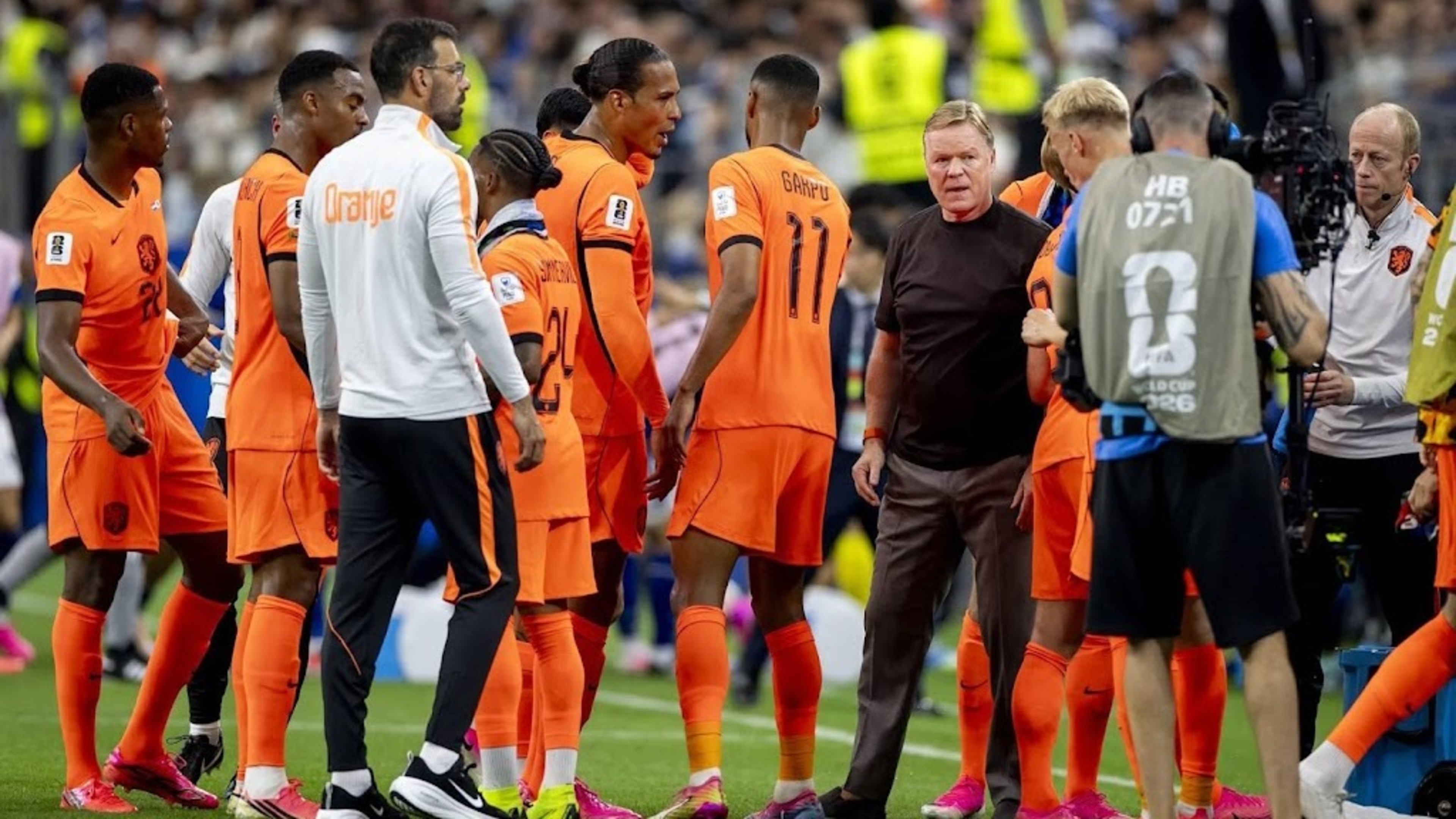 Massaal toiletgebruik tijdens extra pauzes Nederlands elftal