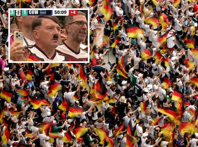 Duitse man die werd afgebeeld als Hitler op WK doet aangifte