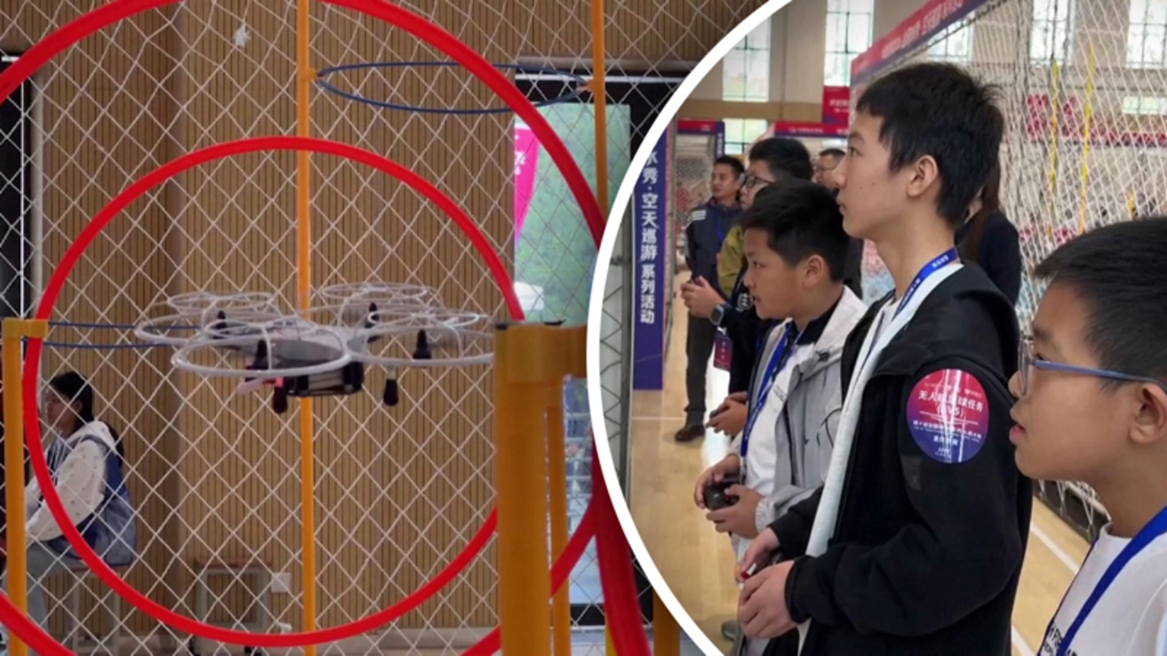 Mega-drone-wedstrijd in China: 3600 scholieren strijden voor titel
