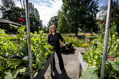 Silvia heeft een makkelijke moestuin en daar komen zelfs geen slakken in
