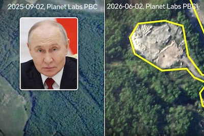 Satellietbeelden onthullen: Poetin bouwt in sneltempo militaire basissen aan grens met Navo
