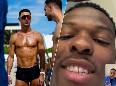 Cristiano Ronaldo (41) nog altijd topfit op strand in Miami, Denzel Dumfries videobelt met nieuwe teamgenoot Kylian Mbappé