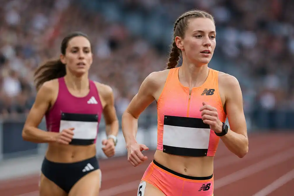 Femke Bol tweede bij outdoordebuut 800 meter, krijgt advies van olympisch kampioene Van Langen