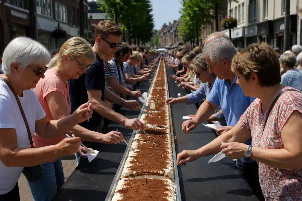 Restaurant Santpoort-Noord maakt 300 meter tiramisu, claimt record