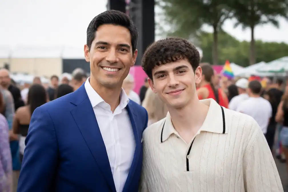 Rob Jetten ontmoet acteur Joe Locke tijdens World Pride 2026