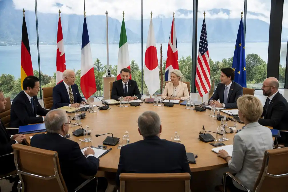 G7-leiders verhogen druk op Russische economie, steunen Oekraïne