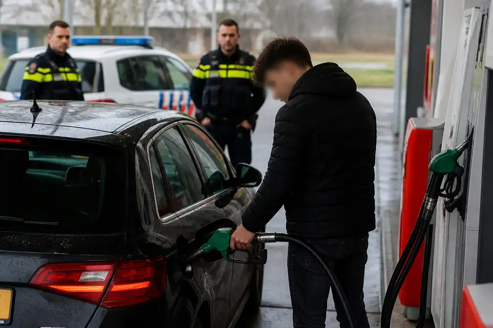 Man (20) betrapt na wisselen kentekenplaten en tanken zonder betalen