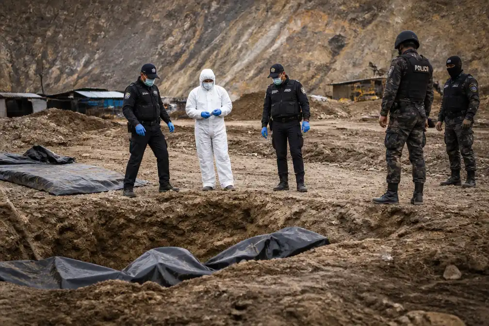 Acht verminkte lichamen gevonden in illegale mijn in Azuay