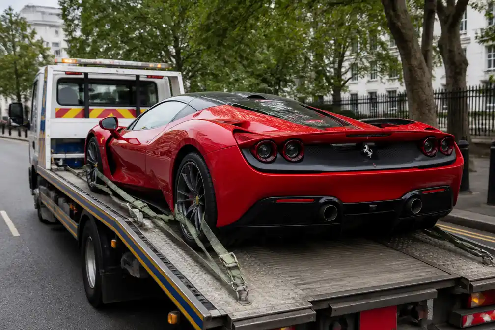 Politie neemt 90 auto's ter waarde van £8 mln in beslag, waaronder Ferrari van £3,7 mln