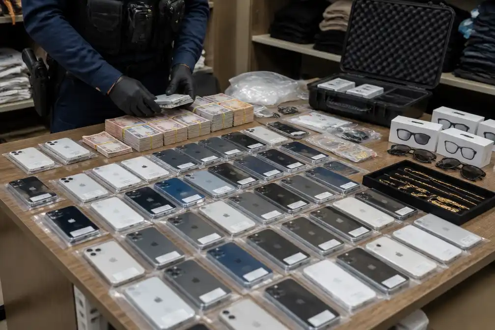 Politie Antwerpen neemt geld en 129 vermoedelijke namaak-iPhones in beslag bij controle op Kiel