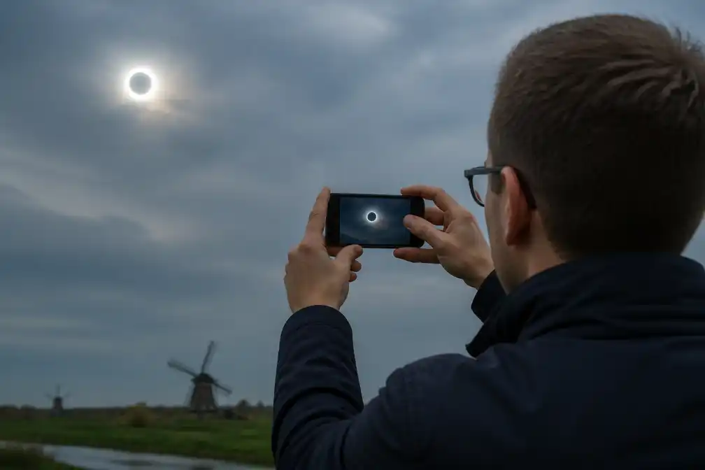 Zonsverduistering 12 augustus: astronomen raden smartphone af