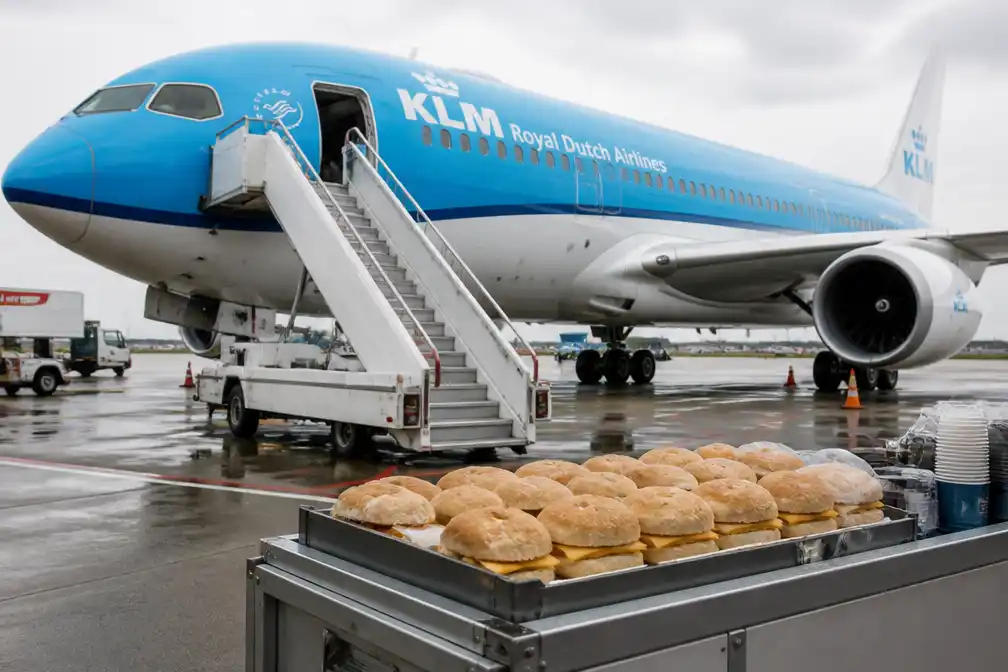 Column: verdwijnend gratis broodje kaas symbool voor verval KLM