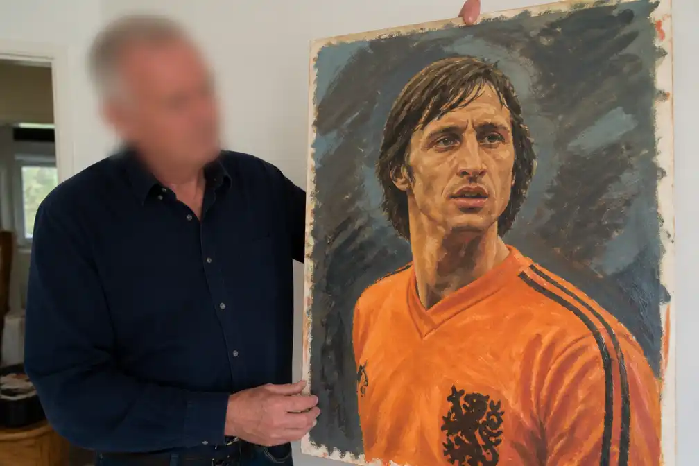 Verloren excuseschilderij voor Johan Cruijff na 52 jaar teruggevonden