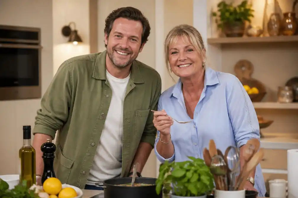 Hugo Kennis en Caroline Tensen presenteren nieuw kookprogramma 'Thuis Aan Tafel'