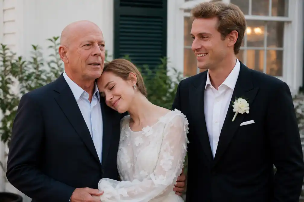 Bruce Willis aanwezig bij bruiloftsfestiviteiten dochter Tallulah