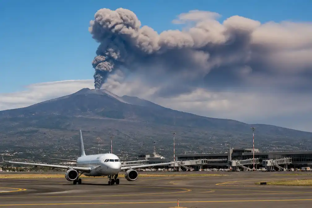 Luchthaven Catania hervat vluchten na sluiting om Etna-as