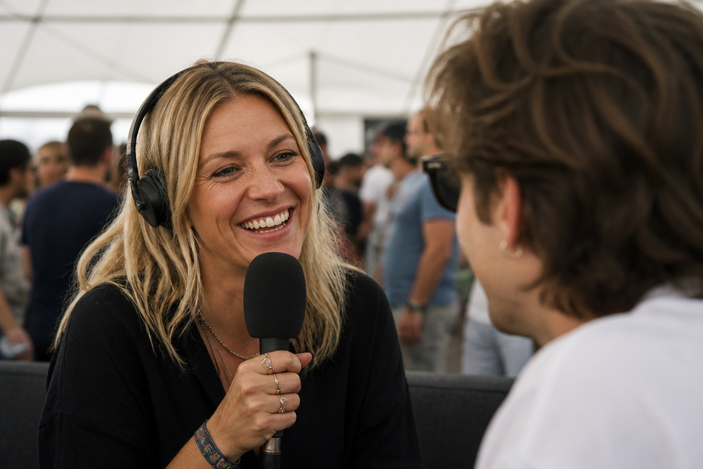 Eva Cleven interviewt op Lowlands en blikt terug op verborgen verdriet achter haar lach