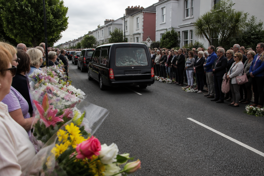 Honderden nemen afscheid van Bonnie Tyler in Mumbles, Wales
