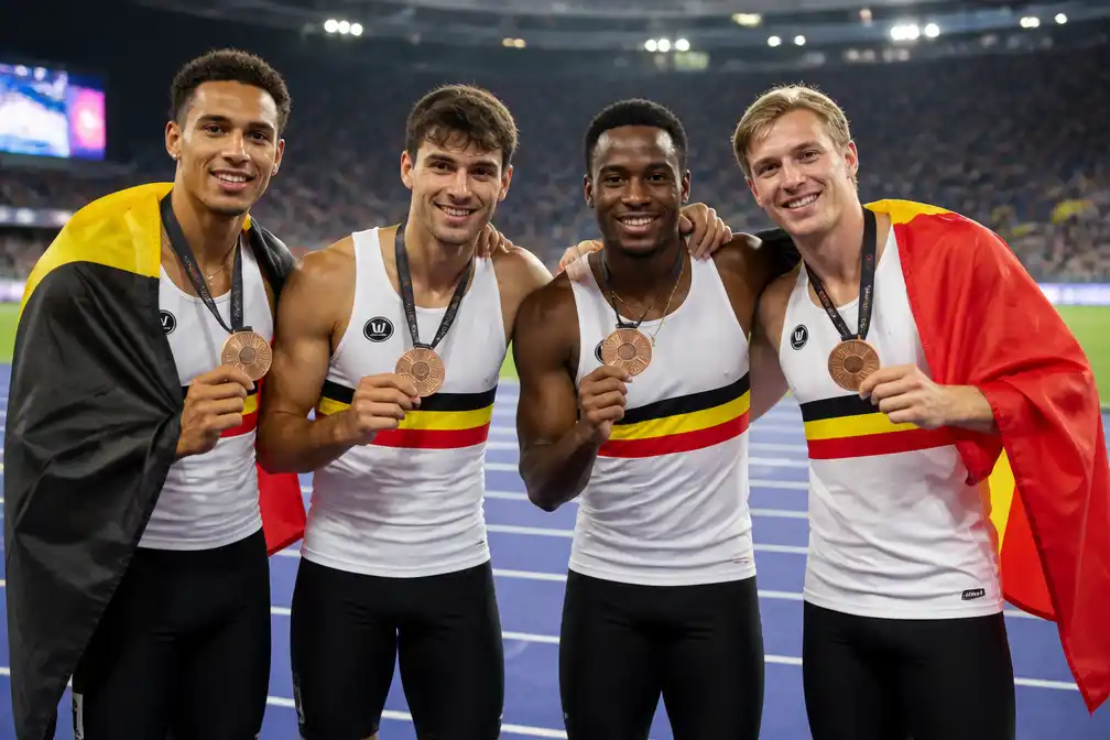 Belgian Falcons verrassen met brons op de 4x100m op EK atletiek