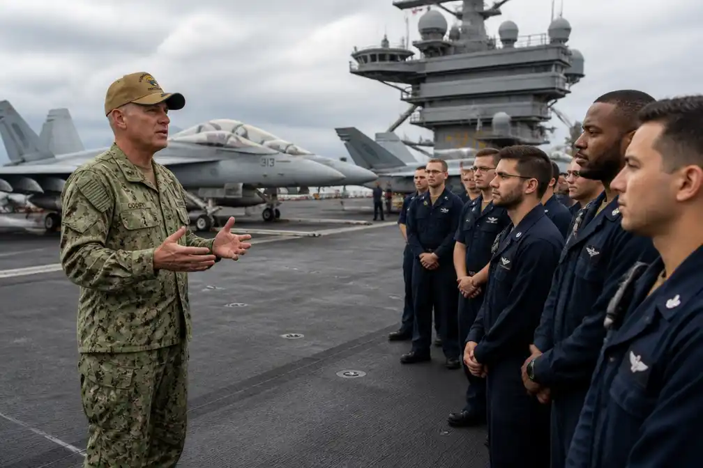 Admiraal prijst bemanning USS Lincoln en noemt mentale gezondheid prioriteit na lange missie