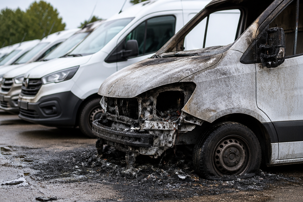 Camerabeelden tonen brandstichting bij busjes tuinwinkel Lelystad