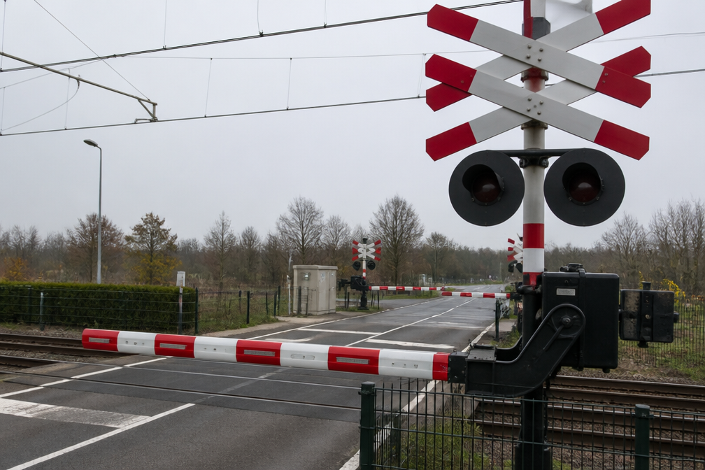 ProRail onderzoekt video van jongen die aan spoorboom hangt en valt