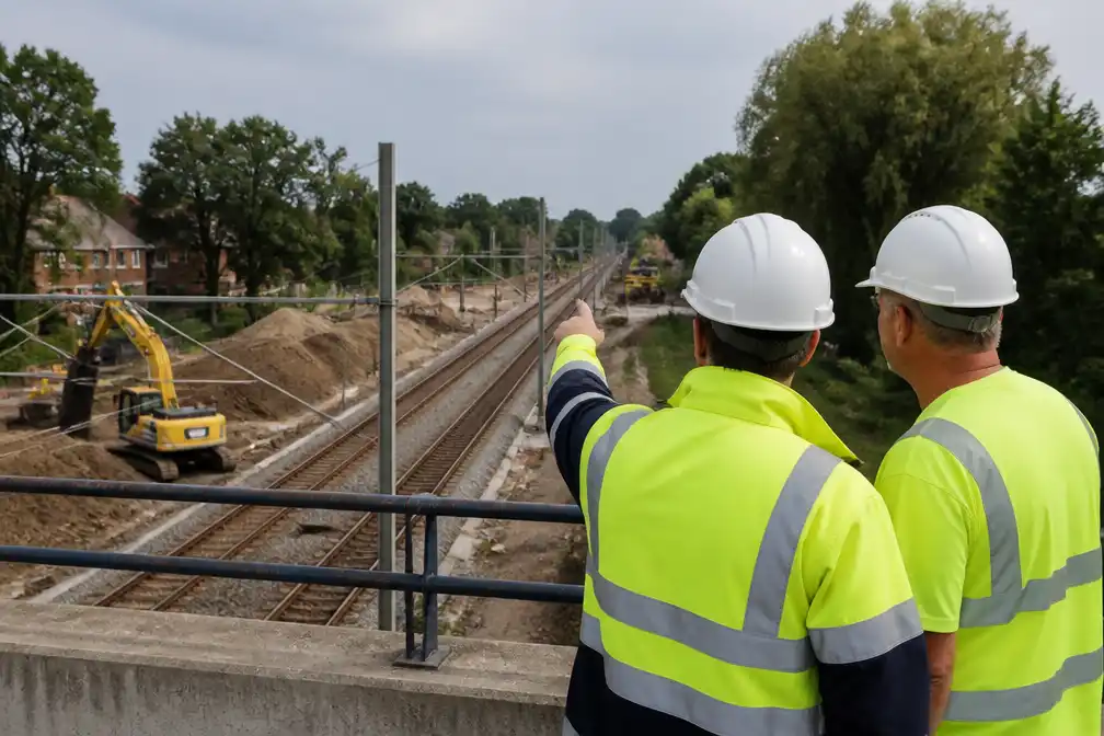 Start werken nieuwe fiets- en wandelbrug in Ekeren over spoorlijn L12