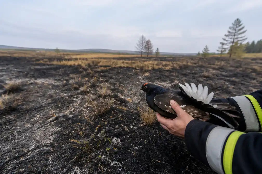 Grote brand in Hoge Venen onder controle; zeldzame korhoenhaan gered