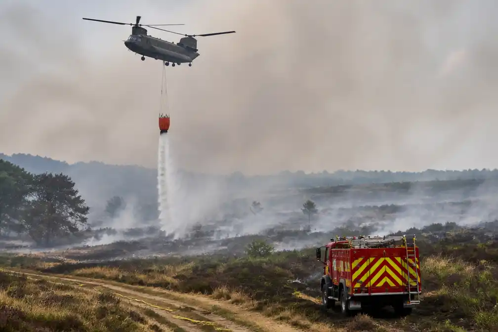 Brand Hoge Venen: situatie gunstig, Limburgse brandweer bouwt af