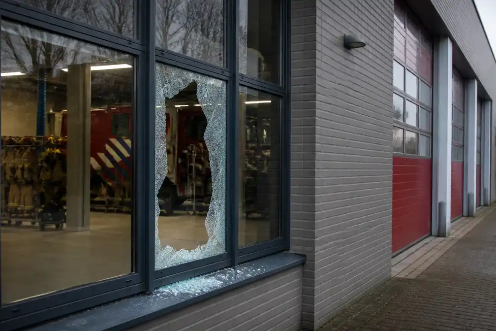 Inbraak bij brandweerkazerne Benthuizen, ruit ingegooid en spullen gestolen