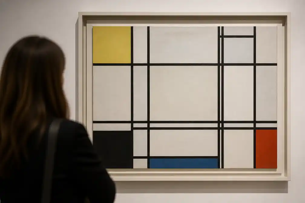 Zeldzaam Mondriaan-schilderij uit 1920 geveild bij Christie's Londen