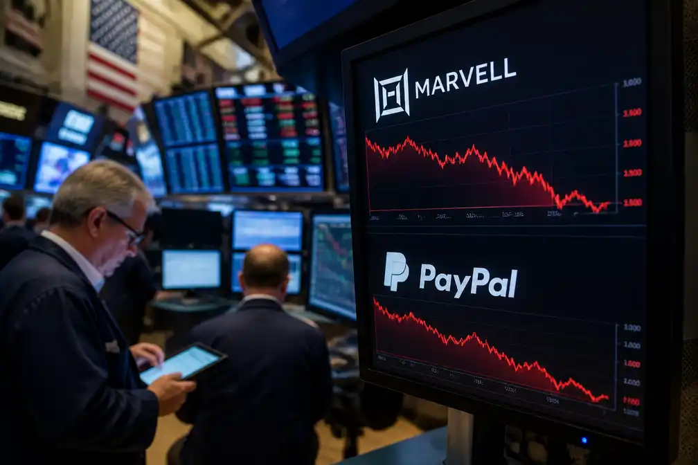 Marvell en PayPal zakken op Wall Street na tegenvallende margeverwachting
