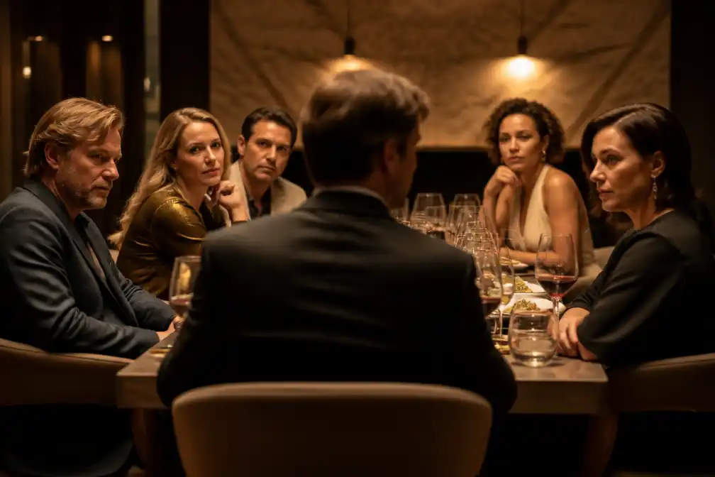 Serie De Eetclub verandert luxe diners in Nederlands moordmysterie