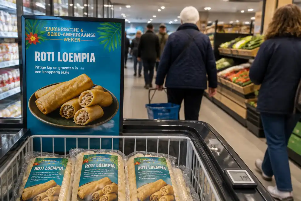 Klanten bekritiseren 'roti loempia' van Lidl om ontbrekende roti