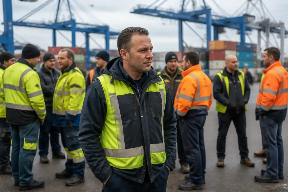 Havenwerkers leggen werk neer bij terminal op Maasvlakte uit protest tegen bezuinigingen