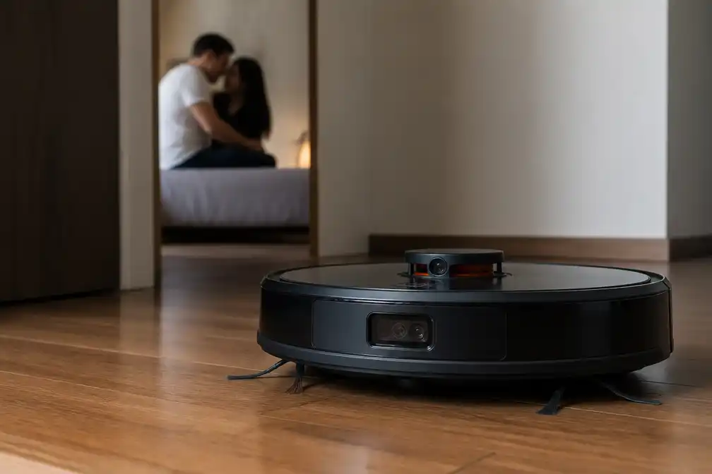 Taiwanese man cel in na betrappen overspelige vrouw met camera robotstofzuiger