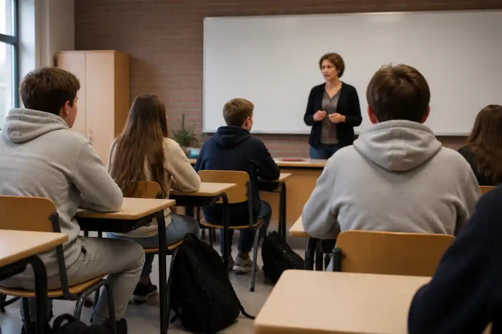 Angela de Jong prijst school in Gouda om verbod op joggingbroek