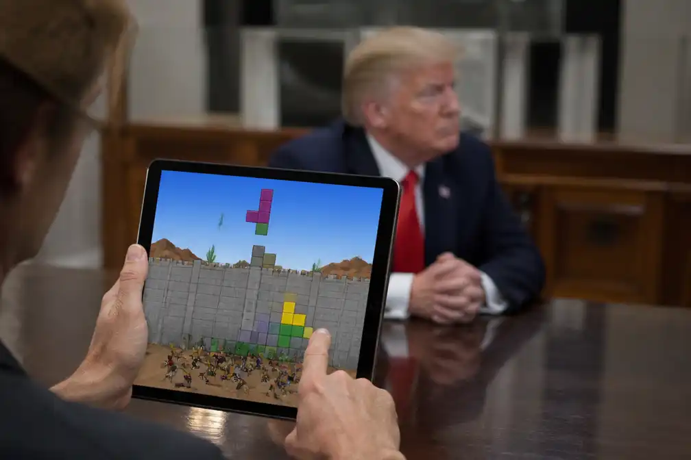 Tetris-maker bekritiseert Witte Huis-game 'Build the Wall' over migranten