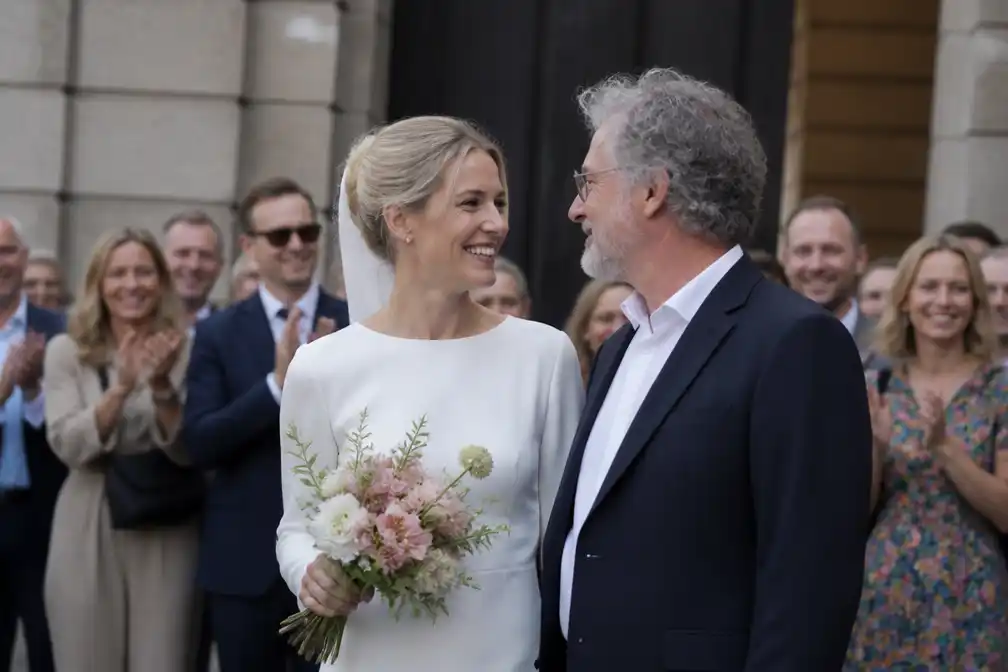 Ella Leyers en Jan Eelen getrouwd in Antwerpen, beelden van feest duiken op