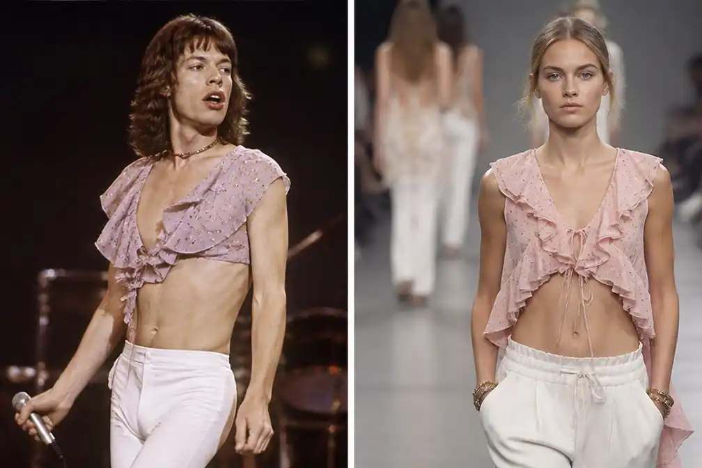 Mick Jagger droeg decennia geleden al de mode van nu, aldus modejournalist