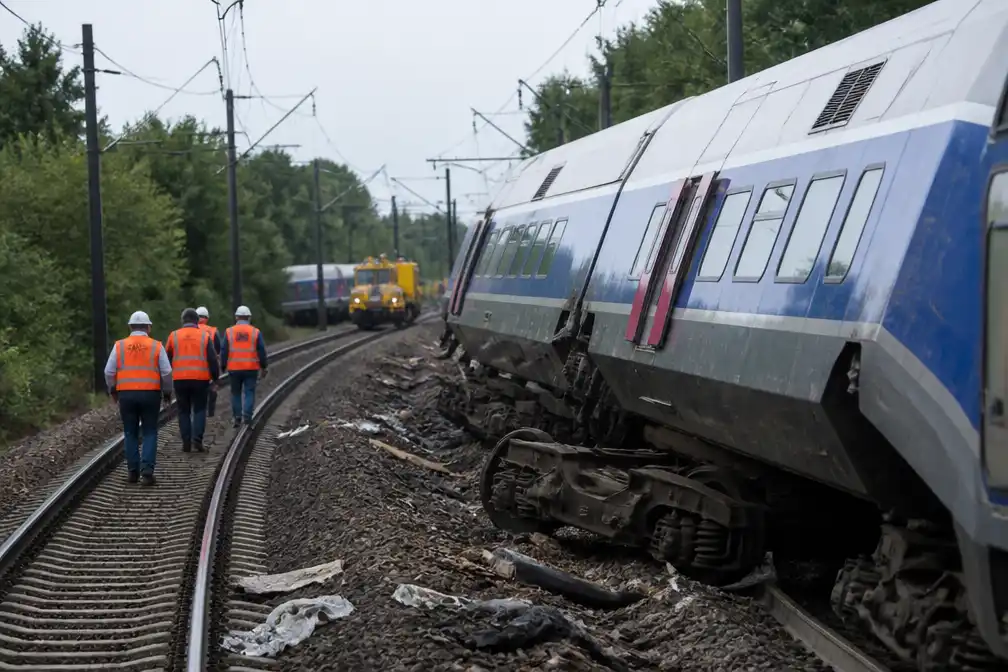 Ontsporing trein Frankrijk: parket ziet geen aanwijzing voor aanslag, 44 gewonden