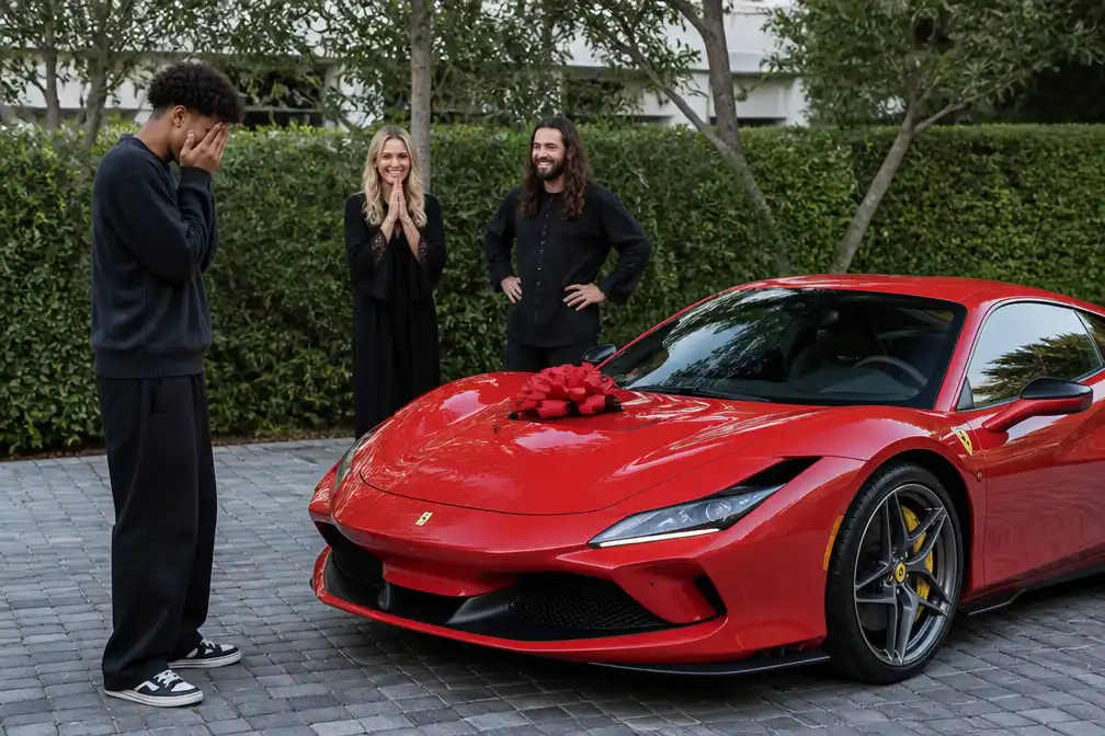 Heidi Klum verrast zoon Henry Samuel met Ferrari voor 21e verjaardag