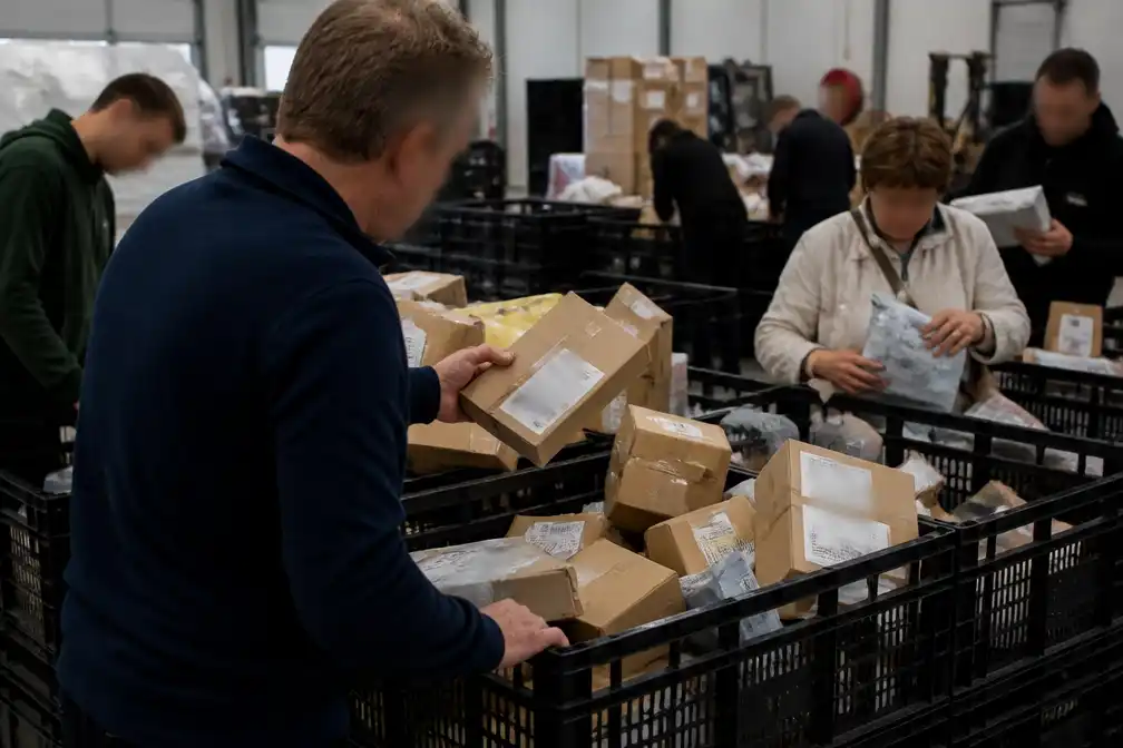 Retourpakketjes met naam en adres te koop voor 2,49 euro per 100 gram