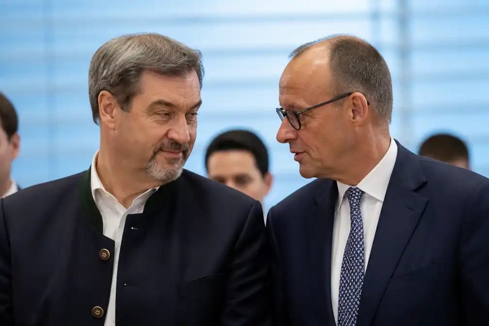 CSU-leider Markus Söder steunt bondskanselier Merz als leider van christendemocratisch blok