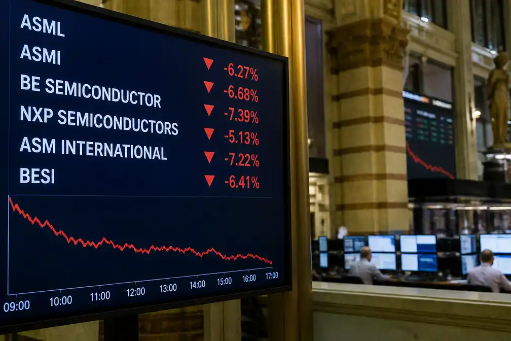 Chipbedrijven zakken op Amsterdamse beurs na waarschuwingen van AI-topmannen