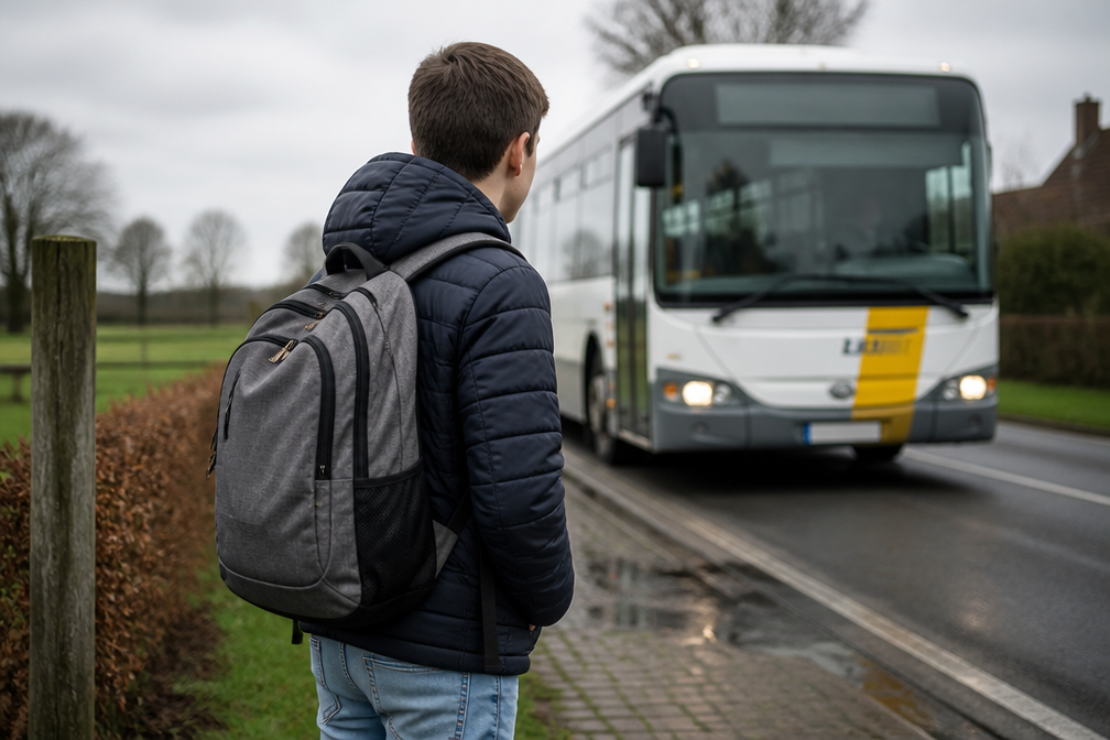 Nieuwe route De Lijn maakt schoolbusrit van Roel (16) uit Bever nog langer: zes uur per dag