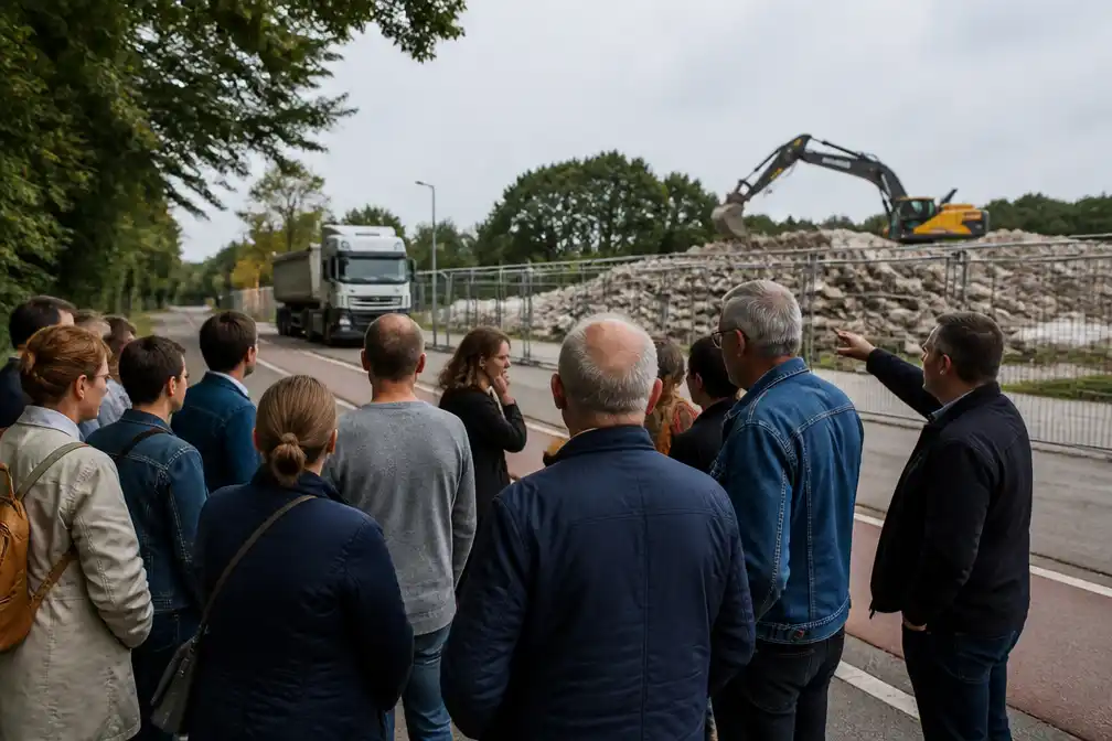 Buurt Terlanen protesteert tegen tijdelijke werfopslag aan Nijvelsebaan